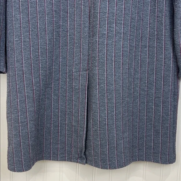 NWT Anthropologie Women’s Harlyn Morgan’s Gray Pinstripe Longline Blazer Small